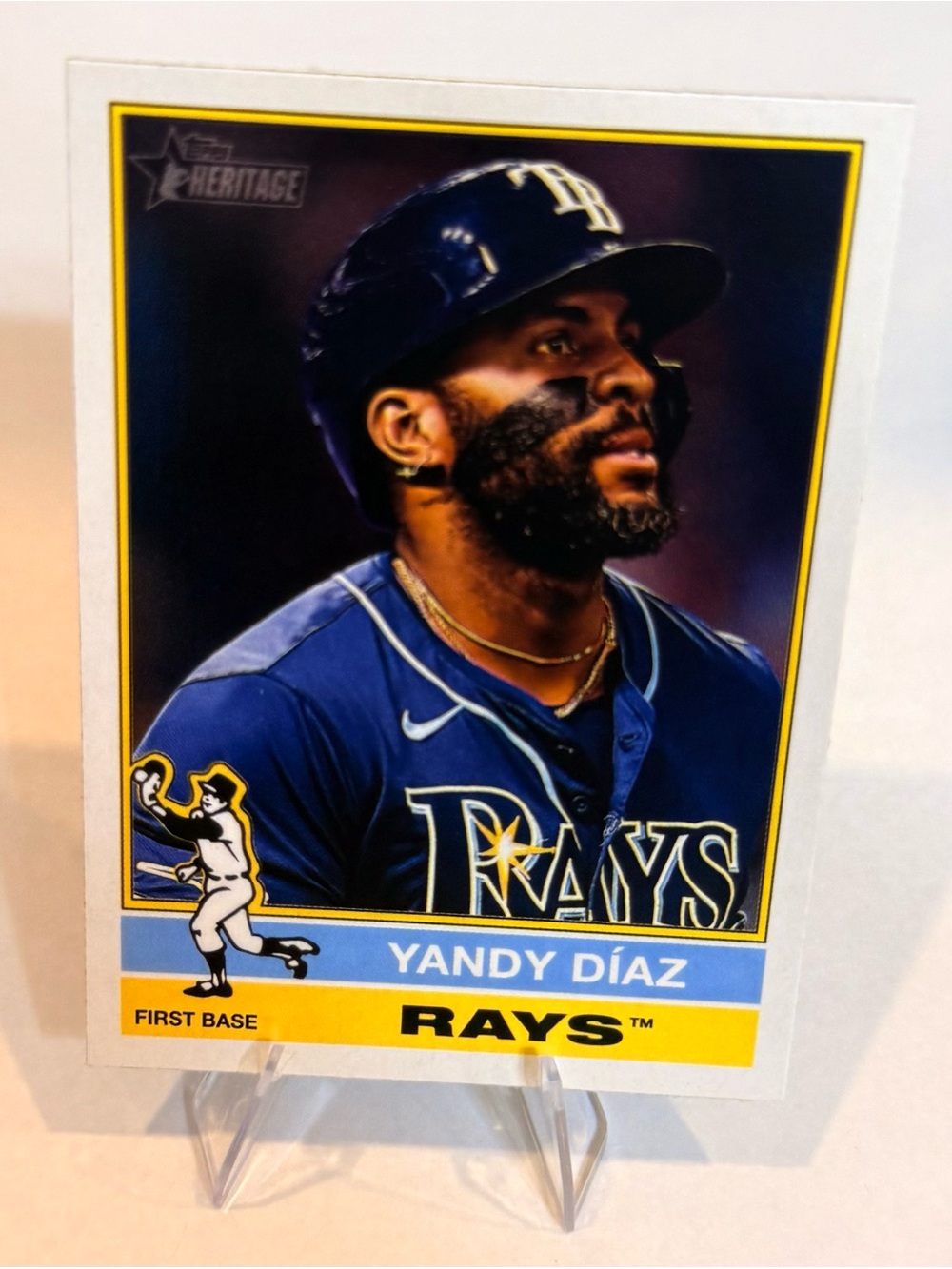 2025 Topps Heritage# 215 Yandy Díaz Tampa Bay Rays . 1B Trading baseball card